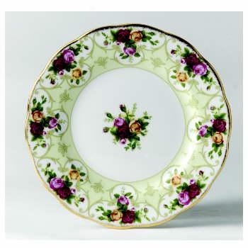 Royal Albert Collectible   Green Cameo Dessert Plate