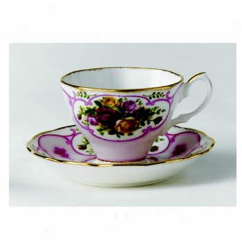 Royal Albert Collectible   Pink Cameo Cup/saucer