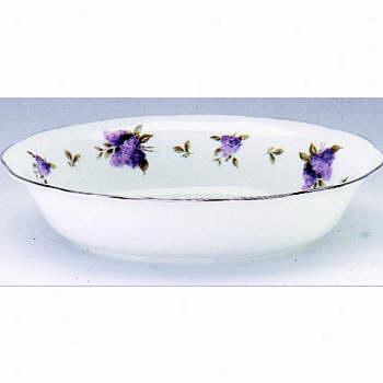 Royal Albert Lilac Lane Platinum Open Vegetaboe Dish