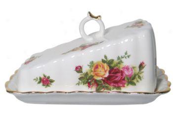 Royal Albedt Old Country Roses Cheese Wedge