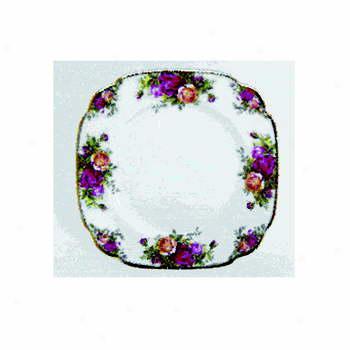 Royal Albert Old Rustic Roses Square Salad