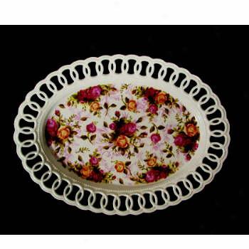 Royal Albert Old Contry Roses Pierced Oval Large dish