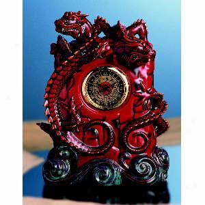 Royal Doulton Burslem Artwares Zibo Dragon Clock