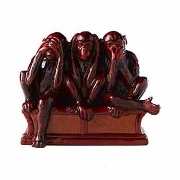Royal Doulton Burslsm Artwares Three Wise Monkeys