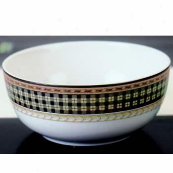 Royal Doulton Provence Noir Ap Bowl - Plaid Accent