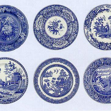 Spode Blue Room  Georgian Plates Set Of_6