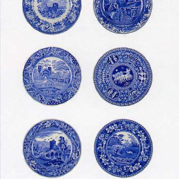 Spode Blue Room  Traditions Platew Set Of 6