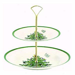 Spode Christmas rTee Double Tier Tray