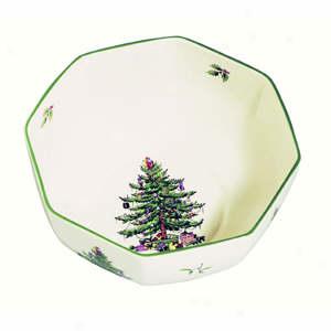 Spode Christmas Tree Medium Octagonal Bowl