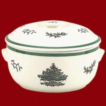 Spode Christmas Tree Round Covd Deep Put in a ~