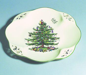 Spode Christmas Tree Scalloped Dish