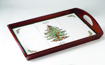 Spode Christmas Tree Forest Handled Tray