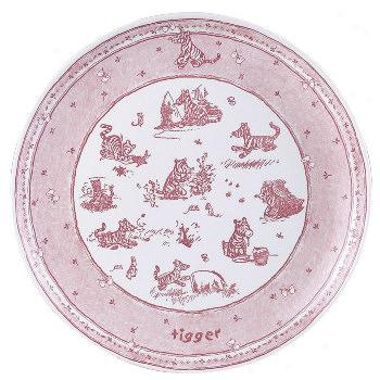 Spode Disbey Classic Pink Pooh Tigger Wall Plate