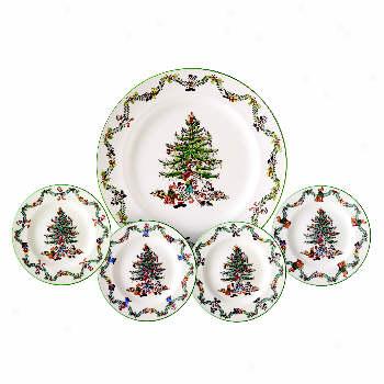 Spode Disneys Christmas Tree Celebration Set Of 5