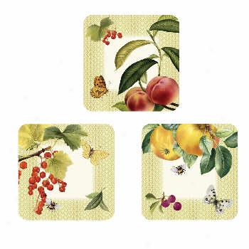 Spode Fruit Haven Coasters Set Of 6