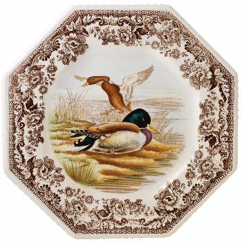 Spode Woodland Mallard Octagonal Plate