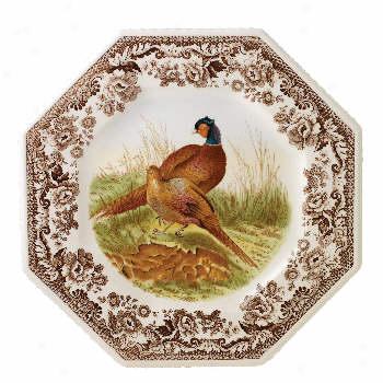 Spode Woodland Pheasant Octagonal Ppate
