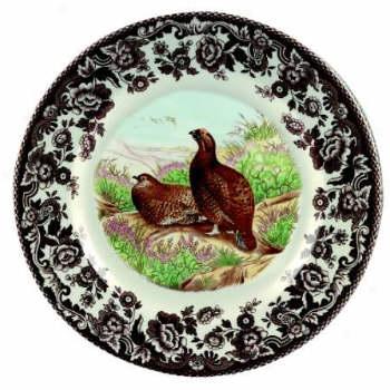Spode Woodland Salad Plate- Red Grouse