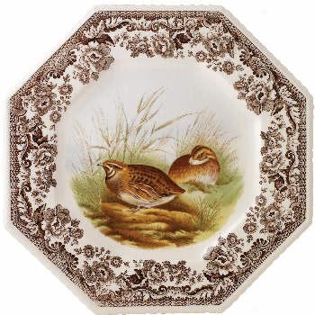 Spode Woodland Quail Octagonal Plate