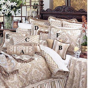 Waterford Bryanne Platinum Luxury Bedding 12 X 16 Inch Pillow