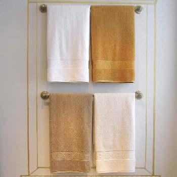 Waterford Carciff White Border Bath Towel