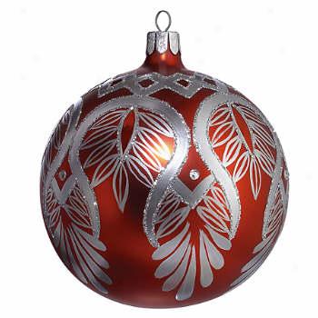 Waterford Classic Holiday Vemilion Peacock Ball