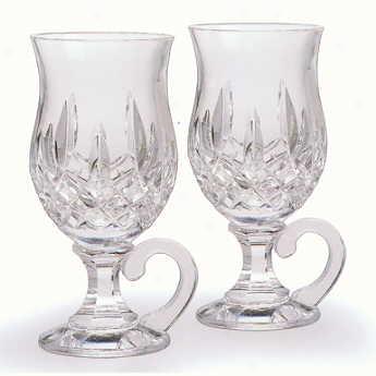 Waterford Crystal Barware Lismore Irish Coffee Pair