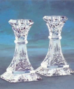 Waterford Crystal Candlesticks And Hurricanes Lismore Candlestick Pair