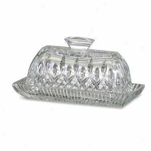 Waterford Crystal Lismore Cogered Butter Dish