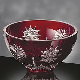 Waterford Crystal Red Snow Crystals Bowl