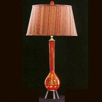 Waterford Evolution Red And Amber Table Lamp