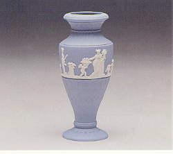 Wedgwood Pale Blue Jasper Fluted Vase