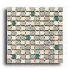 Alfagres Tumbled Marble Gema Series - Glass Inserts Boticcino V Royal - Apple Green Glass Tile & Stone