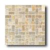 American Olean Tumbled Slate Pinwheel Mosaic China Gold Tile & Stone