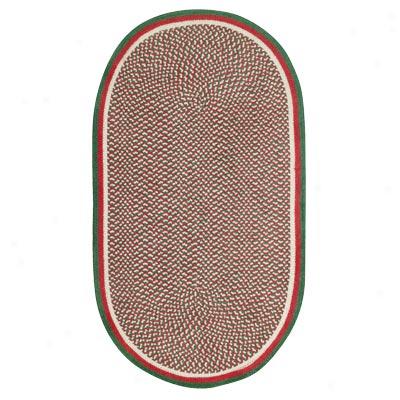 Capel Rugs American Holiday 8x11 Oval Red 525 Area Rugs