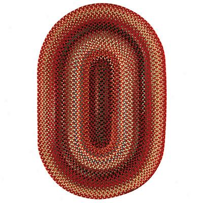 Capel Rugs Americana 8 Ft Round Country Red Area Rugs