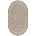 Capel Rugs Basketwrave 11x14 Oval Parchment Area Rugs