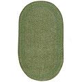 Capel Rugs Basketweave 5x8 Oval Garden Green Area Rugs