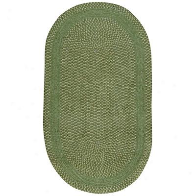 Capel Rugs Basketweave 9 X 13 Oval Garden Green Area Rugs