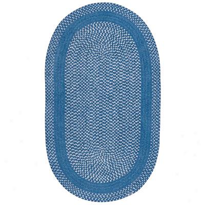 Capel Rugs Basketweave 9 X 13 Oval China Blue Area Rugs