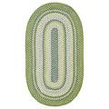 Capel Rugs Cottonside 7x9 Oval Green Blue Area Rugs