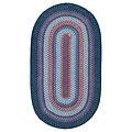 Capel Rugs Cottoneide 7x9 Oval Navy Red Area Rugs