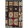 Capel Rugs Crystalle - Aztec 5x8 Black Area Rugs