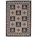 Capel Rugs Finesse - Stencil Square 3x5 Black Area Rugs