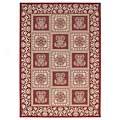 Capel Rugs Finesse - Stencil Square 3x5 Cranberry Area Rugs