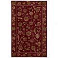 Capek Rugd Lotus 8x11 Crimson Area Rugs