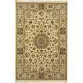 Capel Rugs Mughal -tabriz Medallion 9x12 Ecru Area Rugs