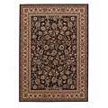 Capel Rugs Satin - Tabriz 4x6 Blackcream Area Rugs