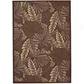 Capel Rugs Seabreeze - Palms 4x6 Chocolate Area Rugs