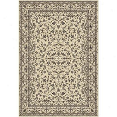 Central Oriental Absoluteness - Sarouk 8 X 11 Sarouk Ivory Area Rugs